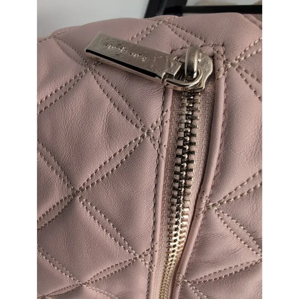 Kate Spade New York Quilted Mini Backpack Blush Pink Leather Gold Hardware